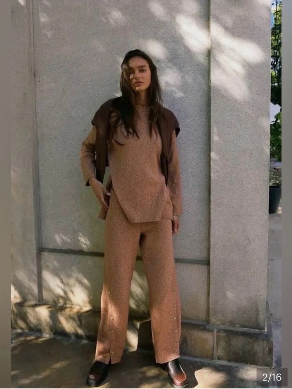 Free People Beach Long Sleeve Set | Rust | Size S